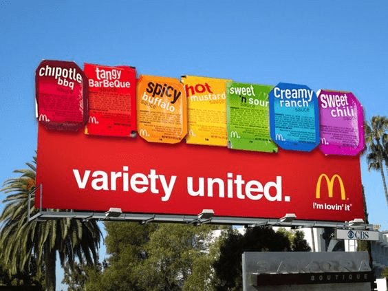 One of Macdonald's out-of-home advertising billboards.