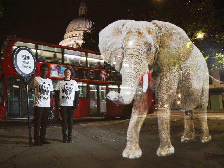 WWF campaign for "wild life trafficking"