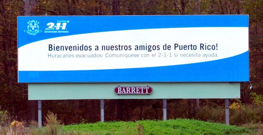 Connecticut’s emergency service  reached newly arrived Puerto Ricans evacuating their storm through ooh