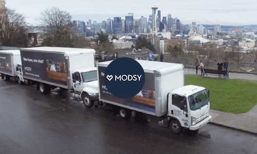Modsy truck ad campaign in Seattle campaign video